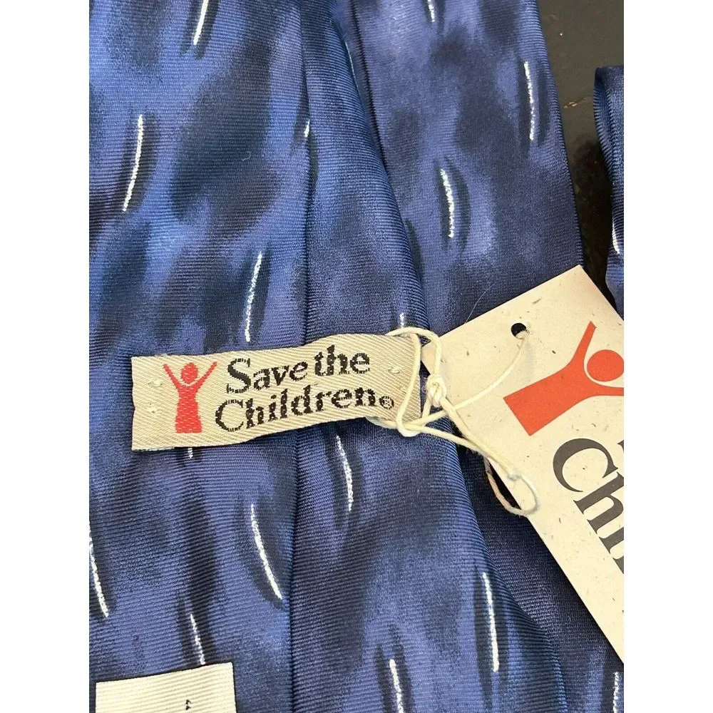 Save the Children Men's Tie Red w/ Trains Maureen Age 6 The Fast Choo Choo Train